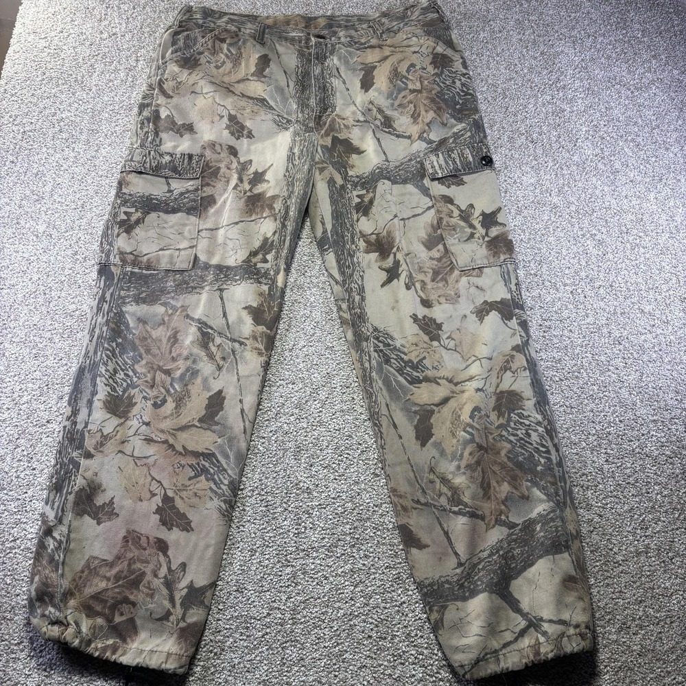 Vintage Liberty Camo Hunting Pants Mens 38x32 Relaxed Canvas Cargo USA‎